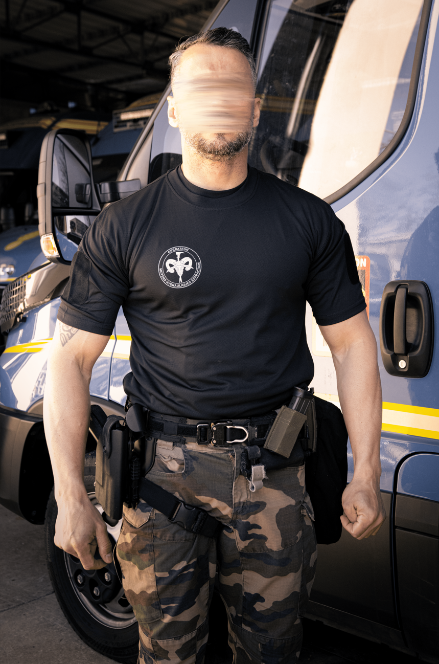 T-shirt Opérateur Moyens Hydrauliques Effraction Tactique Gendarmerie