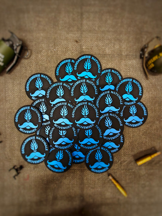 Movember Gendarmerie nationale Patch  lasercut